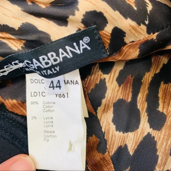 B DOLCE & GABBANA 44 brown suede/corduroy dress